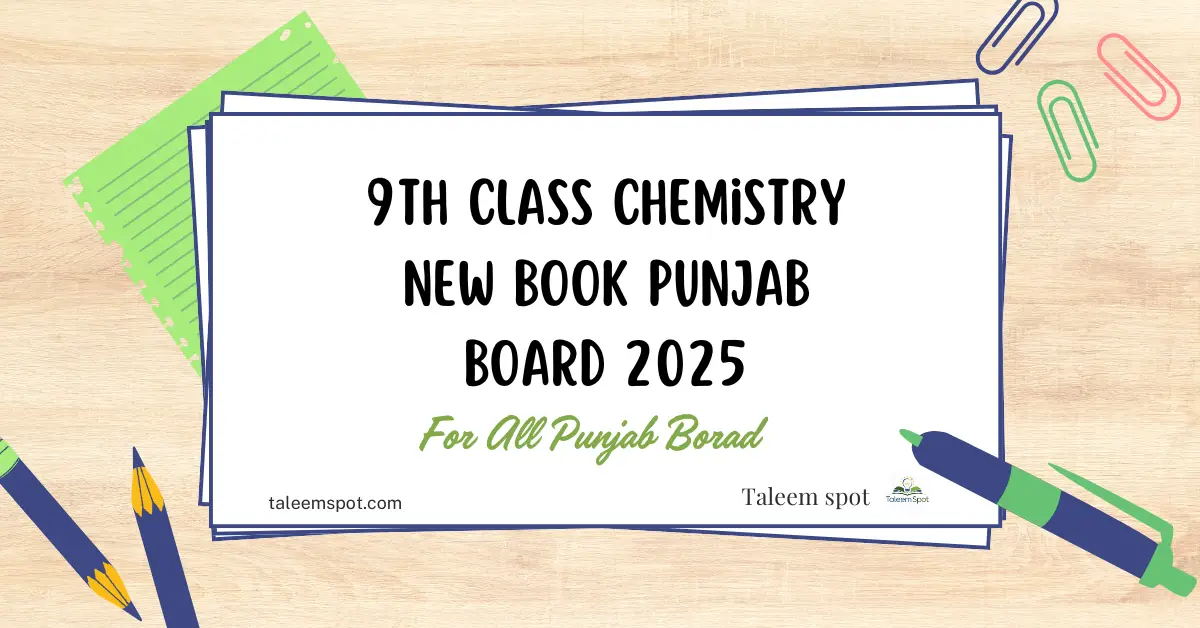 9th Class Chemistry New Book Punjab Board